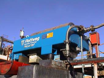 copper refinery crud removal tricanter centrifuge